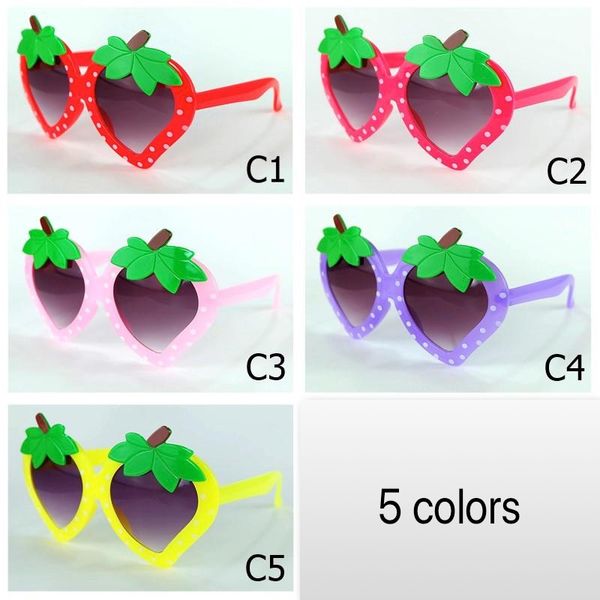 Lunettes de soleil fruits pour enfants, monture en forme de fraise, lunettes de soleil coupées pour enfants, Style ananas, lunettes de fête, vente en gros