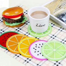 NEW Fruit Shape Cup Coaster Silicone Slip Insulation Pad Cup Mat Hot Drink Holder Mug Stand Home Table Decorations Kitchen Accessoryfor Cup Mat Hot Drink Holder