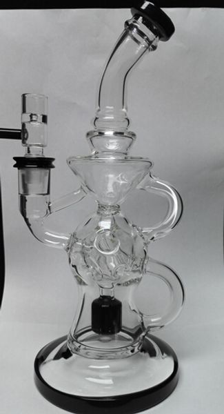 Nouveau FTK torus bangs en verre Fab klein recycleur conduites d'eau en verre plates-formes pétrolières dab rigs narguilés 14.4mm joint femelle bangs en verre épais livraison gratuite