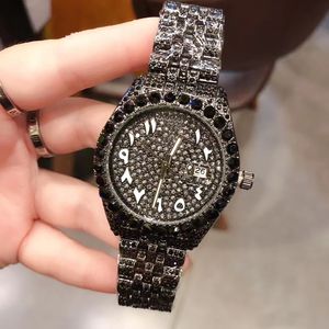 Nuevo reloj boutique de diamantes para hombre, movimiento de cuarzo con calendario, 43mm, AAA