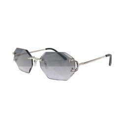 Lunettes de soleil de luxe à monture complète avec verres taillés en diamant pour femmes ou hommes, unisexes, sans monture, de styliste, de conduite en plein air, carrées, nouvelle collection