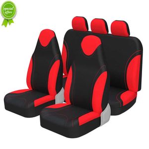 Nieuwe volledige set universeel fit autostoelbekleding elasticiteit grote 9 stcs rode zwarte stoelbeschermers voor Subaru Forest voor Ford Focus 2