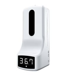 Nieuwe fullautomatische spray soap dispenser non -contact thermometer wandmontage dual power soap dispenser allinone machine1190558