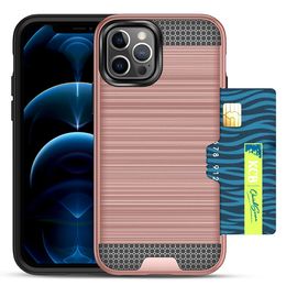 Nieuwe functionele linears kaarthoudersleuf telefoonhoesjes tpu pc 2 in 1 hybride hoesjes voor iphone 11 pro max