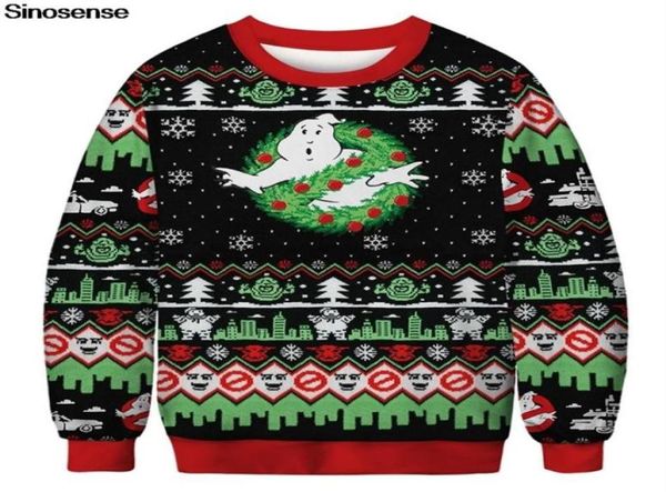 Nuevo suéter divertido y feo de Navidad para hombres y mujeres, novedad en 3D, jersey navideño navideño, sudadera, suéteres de talla grande, jerséis, Tops S3XL 201015630108