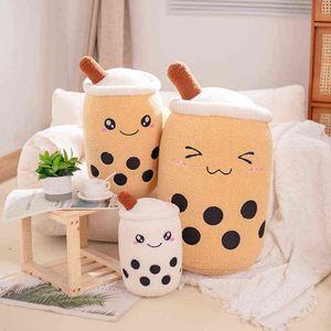 Nouveau Furry Mignon Boba Thé Au Lait En Peluche Jouet Doux Rempli Câlin Oreiller Boules Bulle Tasse En Forme De Cadeau Créatif J220704