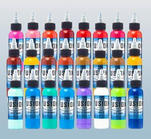 Nouvelle fusion 16 Color Tattoo Encre Set Pigment Permanent Tattoo Ink Tattoo Supplies 30ml Set1753060