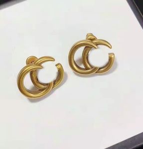 Nouveau G lettre boucles d'oreilles rétro cercle or mode nouveau tempérament bijoux de mode cadeaux boucles d'oreilles de créateur