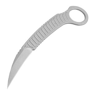 Nuevo G1123 Karambit Claw Knife 8Cr13Mov White / Black Stone Wash Blade Full Tang Steel Mango Cuchillos tácticos con Kydex