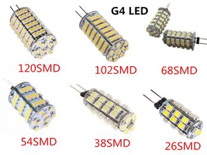 LED -lampen RV LED -licht G4 300 lumen 120 SMD 3528 Verticale pennen Lichten Mariene bootlampen