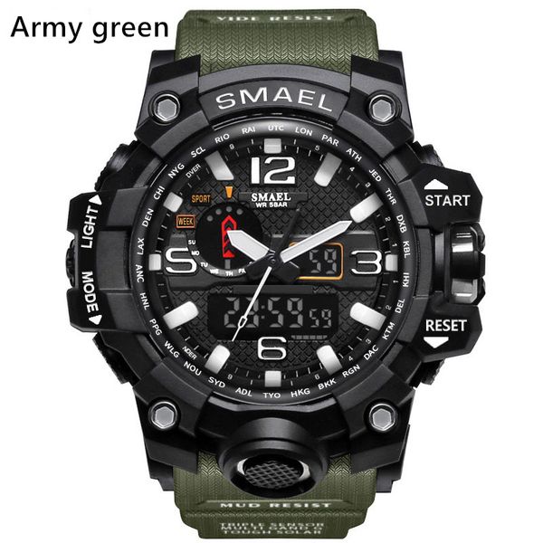 Nouvelles montres de sport pour hommes smael relogio, montre-bracelet chronographe LED, montre militaire, montre numérique, bon cadeau pour homme garçon, dropship