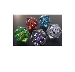 NIEUW Game D20 Dice Resin Dragon Eye FORRPG Portable speelgoed voor volwassenen Kinderen Plastic Cubes D4 D8 D8 D10 D12 D20