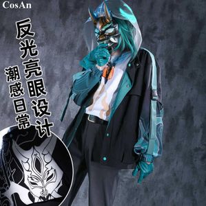 Nieuw spel Genshin Impact Xiao Cosplaykostuum Knap Mode Dagelijks gebruik Hoodiejas Mannelijke activiteit Feest Rollenspel Kleding SXL Y2558755