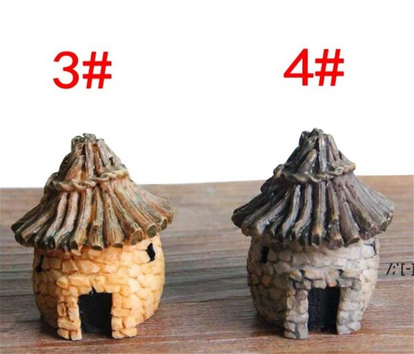 Nouvelles décorations de jardin arrivent 3 cm mignon résine artisanat maison fée miniatures gnome Micro paysage décor bonsaï pour la décoration intérieure DWD12446