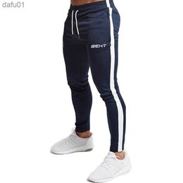 Nouveau GEHT marque Casual Skinny Pantalons Hommes Joggers Pantalons De Survêtement Fitness Workout Marque Pantalon De Survêtement Nouveau Automne Mâle Mode Pantalon L230520