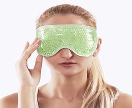 Nieuwe gel eye masker herbruikbare kralen voor koude therapie rustgevende ontspannende schoonheid slapende ijsbril 3003162