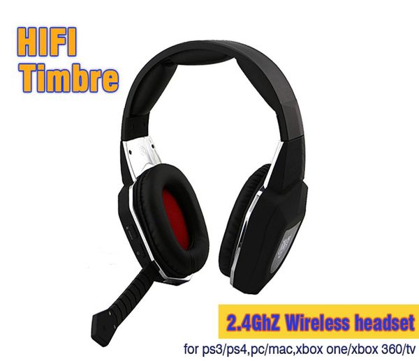 Nouvelle génération 24G Pro fibre optique casque stéréo de jeu sans fil pour PS 3 PS 4 XBOX ONE360 MAC PC TV WII 2pcslot2233442