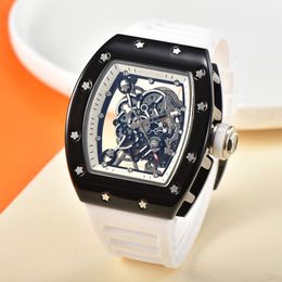 Relógio de quartzo de cerâmica com design oco de nova geração, relógio de quartzo de negócios com tendência de pequeno movimento