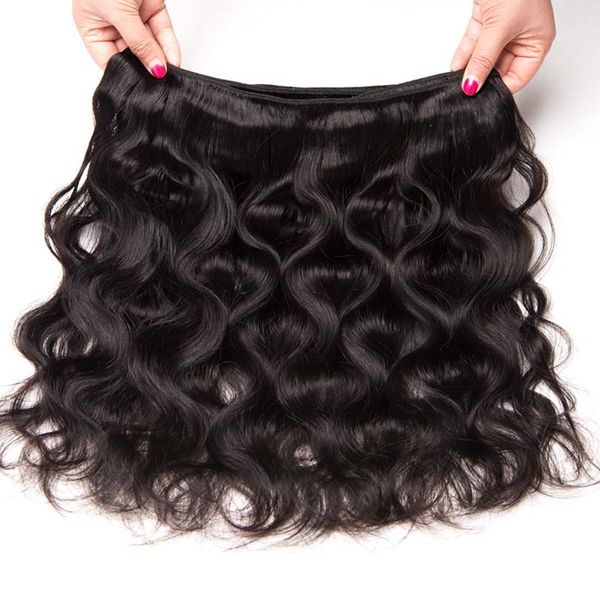 Nieuwe Genius kwaliteit Menselijk Haar Weave Kleur 1B Body Wave 3 Bundels/300g Braziliaanse Peruaanse Maleisische Indiase Remy haar inslag