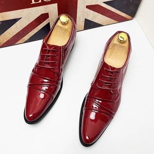 Nouveau Gentleman Crocodile motif chaussures en cuir hommes hauteur augmentant Oxfords robe de mariée retour affaires appartements chaussures