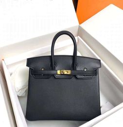 NOUVEAU VOLINE LEATHERTOTOTE BAG Lux Designer Handbags Gold Hardware 35cm Black Brands Classic Fashion Grande Capicity Lady Shopping Hasp Square Vin