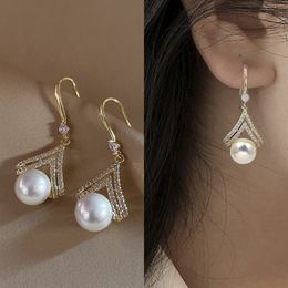 Nieuwe geometrische hanger oorbellen Korea Eenvoudige mode -sieraden voor vrouw meisjes feest temperamentaccessoires cadeau