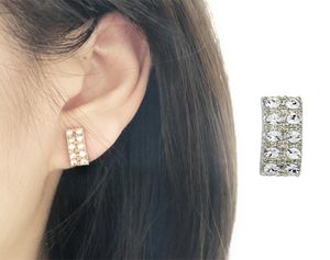 Nieuw geometrisch vormontwerp gemaakt met Oostenrijkse kristalclip op oorbellen Girls zonder piercing sieraden Kerstmis bijoux cadeau6443457