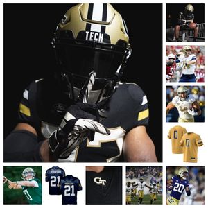 Nouveau maillot de football Georgia Tech Yellow Jackets 25 Taye Seymore 83 Zion Taylor 13 Eric Singleton Jr. 96 Shymeik Jones 9 Kyle Kennard 4 Dontae Smith 3 Moore 48 Ezra Odinjor