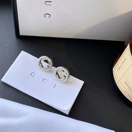 Nieuwe GG 925 verzilverde originele oorbel oorbellen luxe klein formaat studie oorbellen bruiloft verjaardag liefde charme sieraden klassiek ontwerper merk cadeau oorbellen