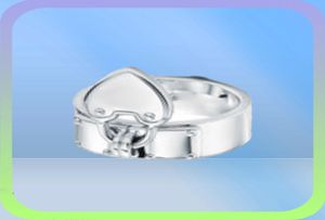 Nieuw cadeau 925 Sterling Silver Classic T Logo Rings Heart Rings Rose Gold Silver Sieraden Match World Sieraden voor Girl7434234