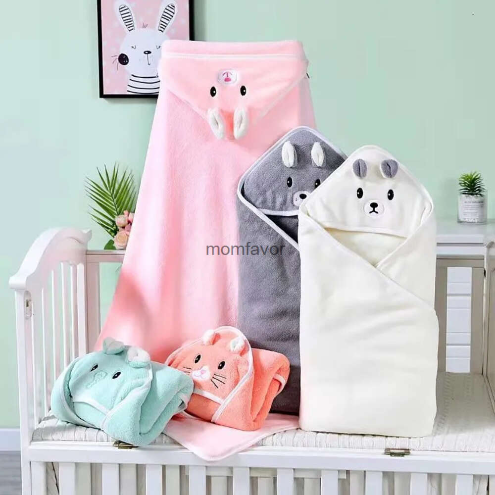 New Gift Sets Baby Bath Towel Baby Towel Newborn with Hood Cartoon Coral Fleece Infant Towels Blanket Newborn Baby Bathrobe Infant Babys Stuff