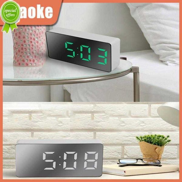 Nouveaux Cadeaux Pour Enfants Mini Led Miroir Horloge De Table Horloge Décorative Horloge De Voyage Usb Enfichable Numérique Réveils Affichage Numérique