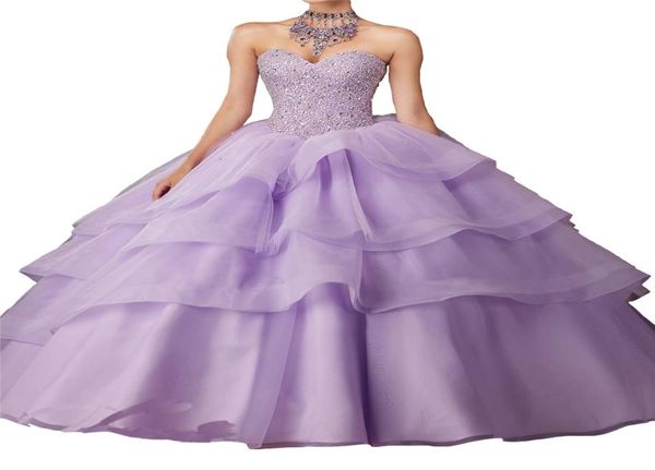 Nuevas niñas 15 16 Vestidos de fiesta para mujer Vestidos de quinceañera Sweetheart Rhinestone Organza Crystal outlet de fábrica drop ship5903257