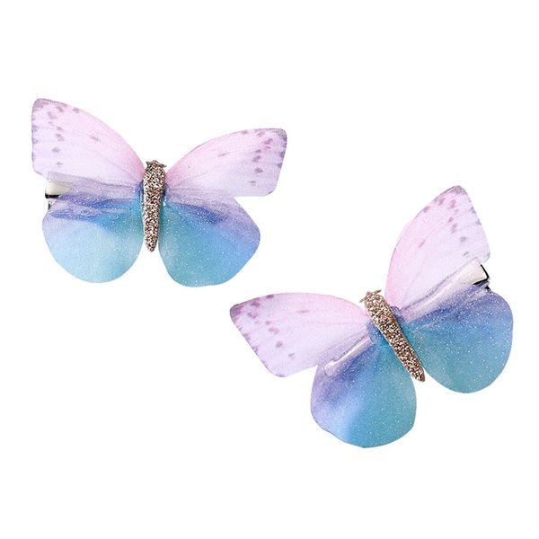 Nuevas niñas hermosas coloridas simulación mariposa pinzas para el cabello dulce adorno para el cabello diadema horquillas niños accesorios para el cabello BATTERFUL 8 Y2