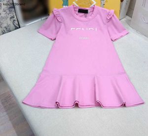 Nuevos vestidos para niñas falda para niños letras plateadas bordado princesa tamaño 90-150 cm ropa de diseño para niños