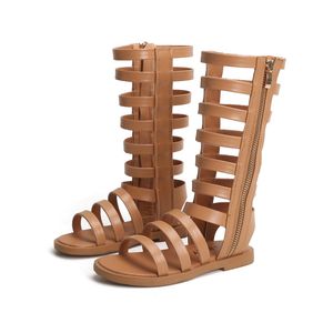 Nouvelles filles sandales d'été pu en cuir bottes creux pour enfants chaussures de mode designers sandaux8492855