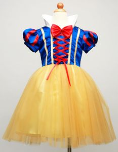 Nouvelles filles robes jaunes noël halloween princesse fille scène costume tutu robe enfants arc cosplay jupes enfants Performance vêtements