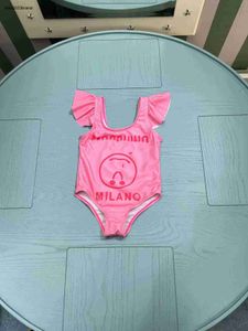 New Girls Swimwear Summer Child Beach Bikinis Taille 80-130 cm Conception d'épaule pliée Enfants One-pièces de maillot de bain designer enfants de maillots de bain 24mai
