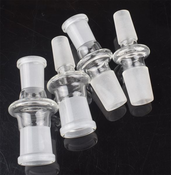 Adaptateur en verre 10mm 14mm mâle à 18mm femelle narguilé connecteur réducteur adaptateurs de tuyau de bong pour plates-formes pétrolières bongs