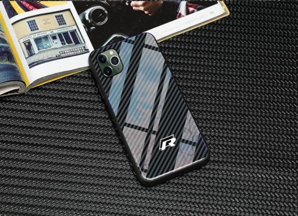 NOUVEAU étui En Verre Golf R logo Étui de Téléphone pour iphone X XS Mas 6 6s 7 8 plus SE2 11 PRO MAX samsung galaxy s8 s9 s10 plus2035293