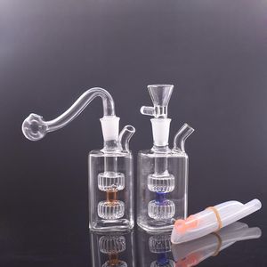 Nouveau brûleur à mazout en verre Bong Mobius Matrix percolateur de cage à oiseaux petit Dab Rig fumant cendrier narguilé avec tuyaux de brûleur à mazout en verre mâle de 10 mm