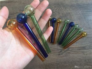 Nieuwe glazen oliebrander buis kleurrijke glazen buisolie nagel roken water buis glas bong percolater bubbler