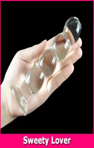 NIEUW GLAS SEX TOETS Glas Penis Pyrex Crystal Anal Butt Plug Dildo Glass Anale kralen voor mannen Women Gay Lesbian Sex Products 179011863818
