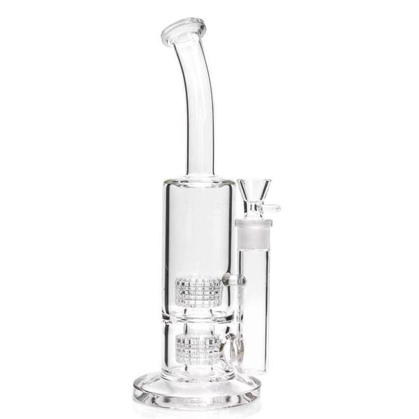 Narguilés Nouveau Verre Vortex Wate Bongs Double Cages Percolateur Pipe Dab Oil Rigs Mobius Matrix Sidecar Bubbler