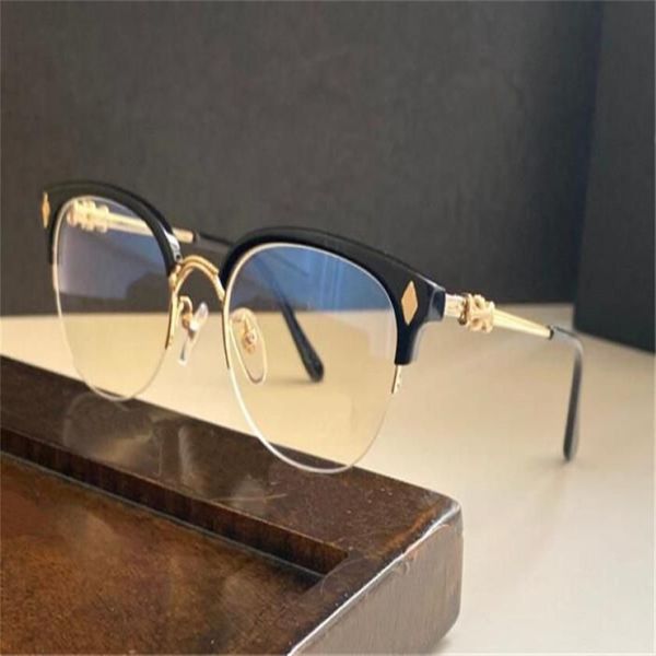 Nuevo diseño de gafas tang espejo óptico recetado ojo de gato medio marco estilo clásico negocios estilo élite lente plana óptica superior qua2945