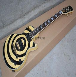 Nieuwe GLP Zakk Wylde Guitar Geel Black Circle 6 Strings Electric Guitar Factory 273934074