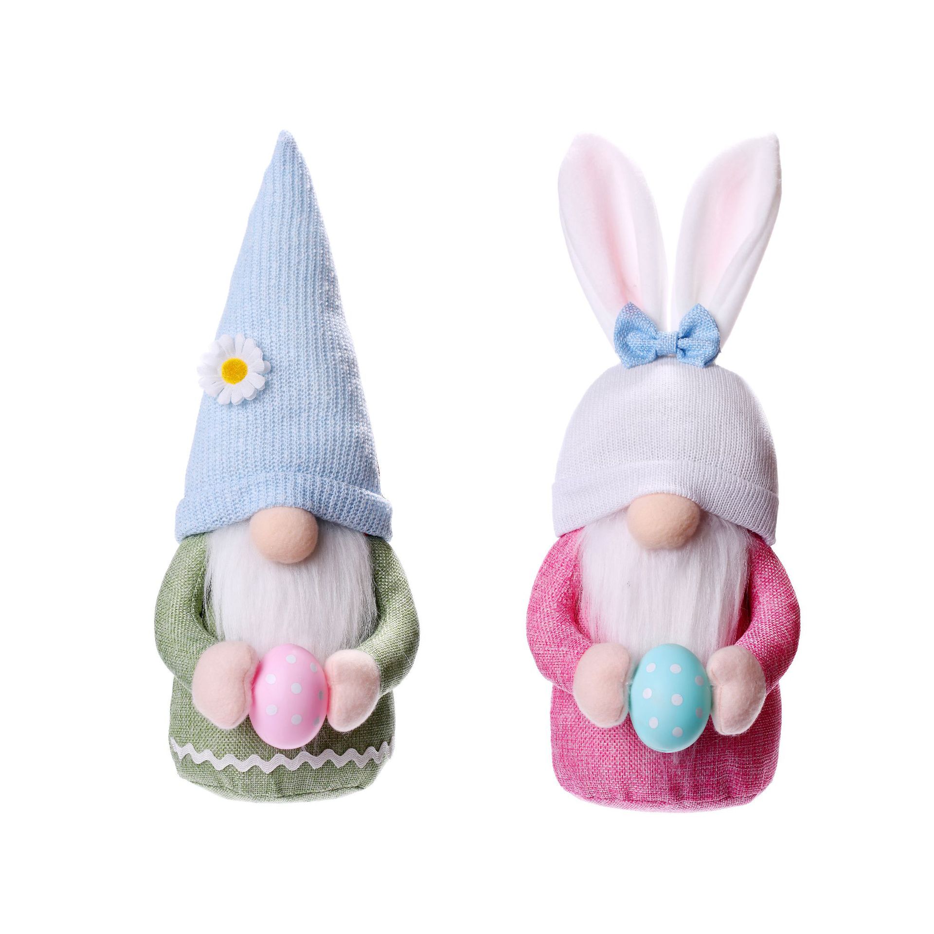 Nouveau Gnome Pâques sans visage poupée décoration de Pâques oreilles de lapin poupée printemps Gnome sans visage poupée avec oeuf Rudolph poupée décoration en gros