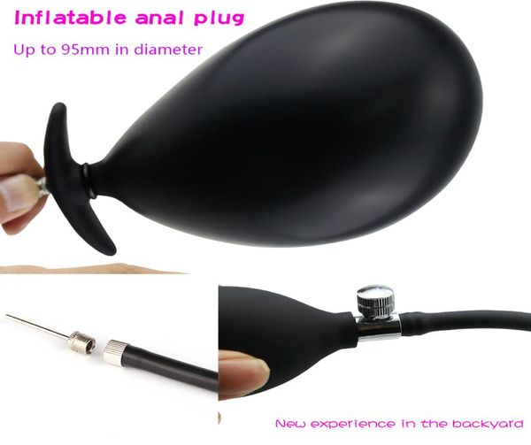 Nouveau Go Out Gonflable Silicone Énorme Gros Plug Anal Gode Pompe Dilatateur Anal Extensible Masturbateur De Prostate Cul Stimulateur Sex Toys Y7682580