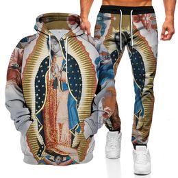 New God Indian Portrait Hoodies for Man Suits Maria Pelovers 3d Sweatshirt Men's Sweatshirt Harajuku Y2K Casual Pant Clother001