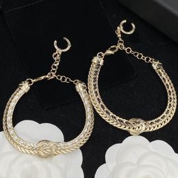 Nouveau Bracelet en or chaîne Bracelet de créateur amoureux bracelets porte-bonheur lettre pour femme bijoux de mode